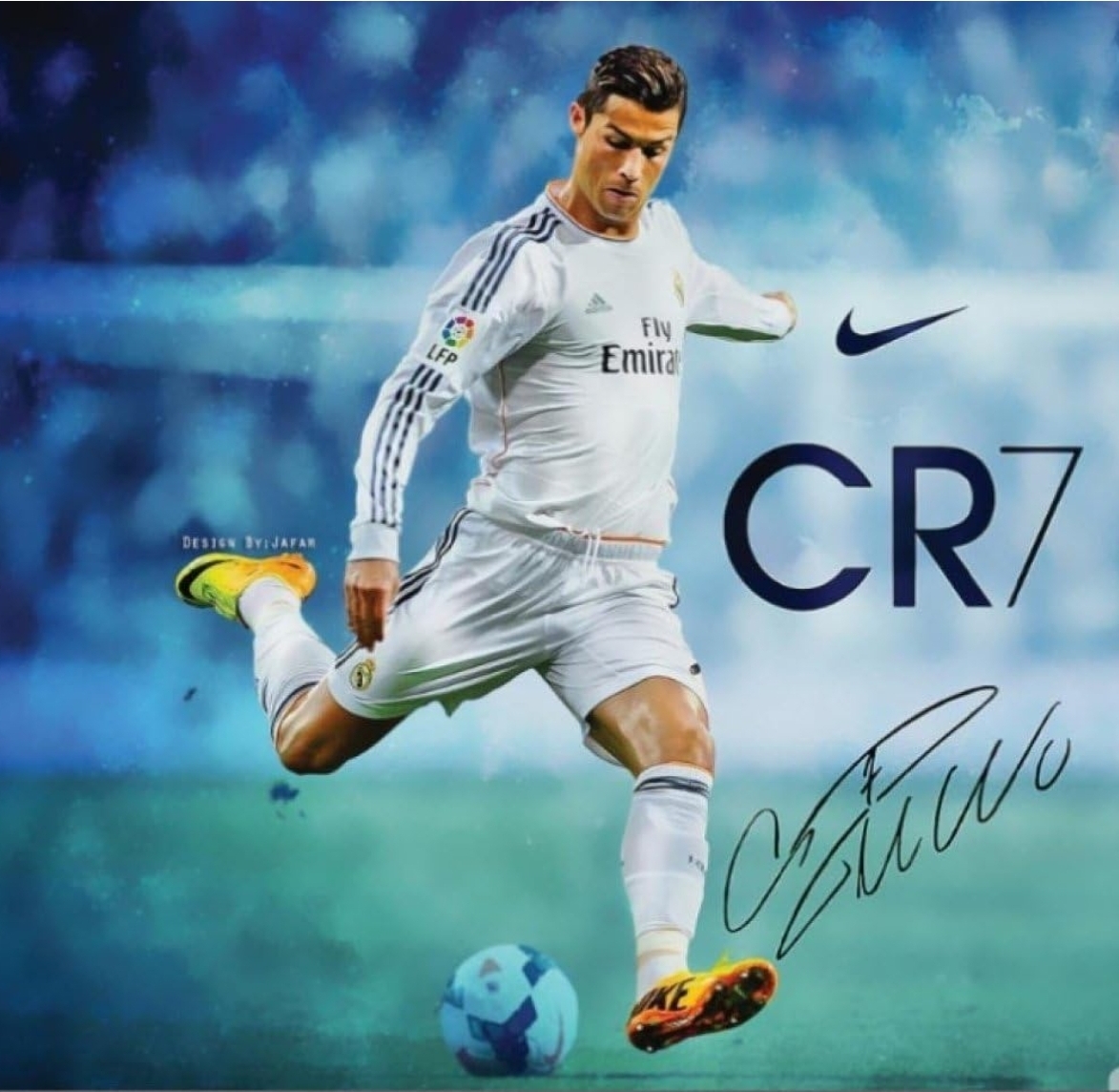 Soccer hero celebrating